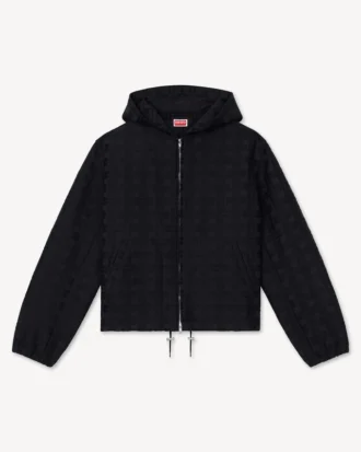 Kenzo Weave‘ Overshirt mit Kapuze aus Baumwoll-Jacquard