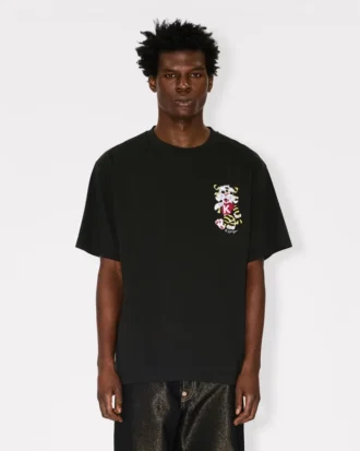 „Kenzo Wild Tiger“ besticktes Oversize-Hemd aus Baumwolle