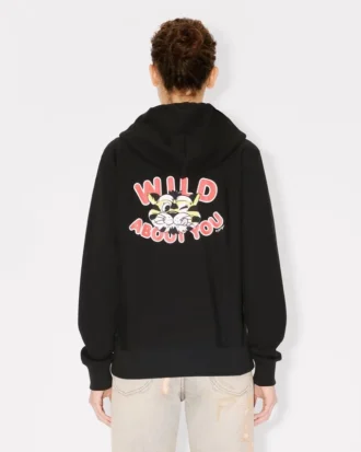 „Kenzo Wild Tiger“ Kapuzenpullover mit Reißverschluss aus Baumwolle