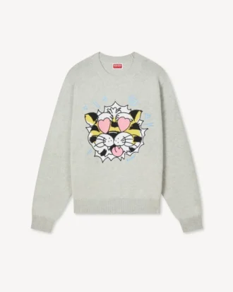 Kenzo Wild Tiger-Pullover aus Baumwollmischung