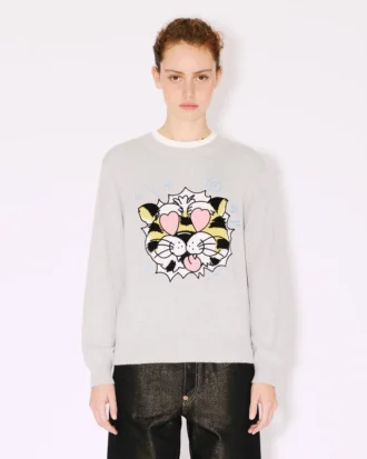 Kenzo Wild Tiger-Pullover aus Baumwollmischung