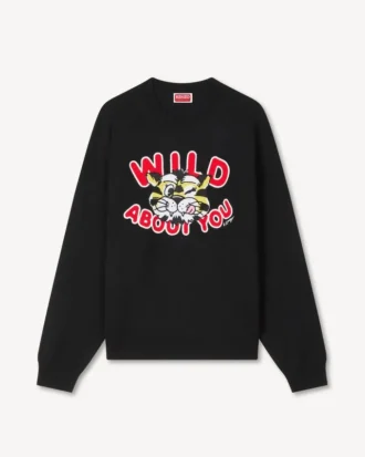 „Kenzo Wild Tiger“-Pullover aus Woll-Baumwollmischung