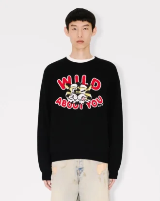 „Kenzo Wild Tiger“-Pullover aus Woll-Baumwollmischung