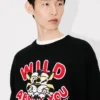 „Kenzo Wild Tiger“-Pullover aus Woll-Baumwollmischung