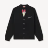 „Kenzo Wild Tiger“ Strickjacke aus Woll-Baumwollmischung