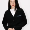 „Kenzo Wild Tiger“ Strickjacke aus Woll-Baumwollmischung