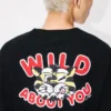 „Kenzo Wild Tiger“ Strickjacke aus Woll-Baumwollmischung