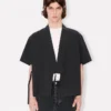 Kimono-Hemd mit kurzen Ärmeln aus Baumwollpopeline