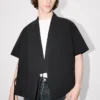 Kimono-Hemd mit kurzen Ärmeln aus Baumwollpopeline