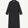 Kimono-Mantel aus Schurwolle und Seide