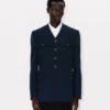 Kragenlose Militärjacke