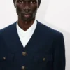 Kragenlose Militärjacke