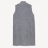 Kurzes Kleid aus gewaschenem Denim aus Leinenmischung