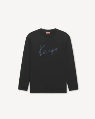 Langärmliges Hemd aus Baumwolle mit „Kenzo Signature“-Stickerei