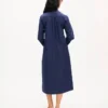 Langärmliges Midikleid aus leichtem Baumwollpopeline