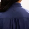 Langärmliges Midikleid aus leichtem Baumwollpopeline