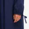 Langärmliges Midikleid aus leichtem Baumwollpopeline