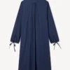 Langärmliges Midikleid aus leichtem Baumwollpopeline