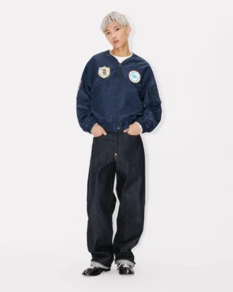 Leichte Bomberjacke mit „Kenzo Badges“-Motiv