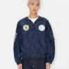 Leichte Bomberjacke mit „Kenzo Badges“-Motiv