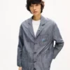 Leichte „Kenzo Tulip“-Arbeitsjacke aus Baumwoll-Leinen