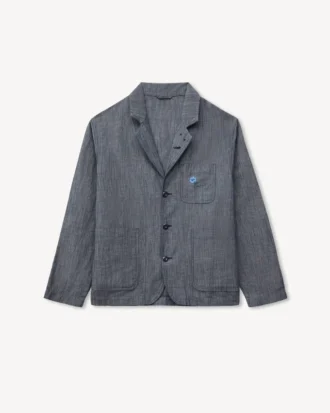 Leichte „Kenzo Tulip“-Arbeitsjacke aus Baumwoll-Leinen