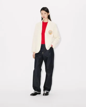 Leichte Workwear-Jacke „Kenzo Badges“ aus Baumwolle