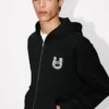 „Lunar New Year“ Hoodie mit Reißverschluss und Stickerei aus Baumwolle