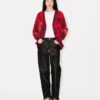 „Lunar New Year“-Strickjacke aus Baumwoll-Woll-Mischung