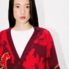 „Lunar New Year“-Strickjacke aus Baumwoll-Woll-Mischung