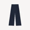 Maßgeschneiderte Hose mit weitem Bein aus Schurwolle