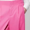 Maßgeschneiderte Hose mit weitem Bein aus Schurwolle