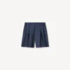 Maßgeschneiderte Shorts aus Schurwolle und Seide