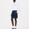 Maßgeschneiderte Shorts aus Schurwolle und Seide