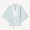 Oversize-Kimonohemd aus Stone Bleach Chambray