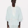 Oversize-Kimonohemd aus Stone Bleach Chambray