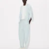 Oversize-Kimonohemd aus Stone Bleach Chambray