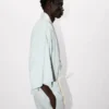 Oversize-Kimonohemd aus Stone Bleach Chambray