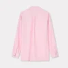 Oversized-Hemd mit Schleife aus Seidenmischung