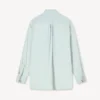 Oversized-Hemd mit Schleife aus Stone Bleach Chambray
