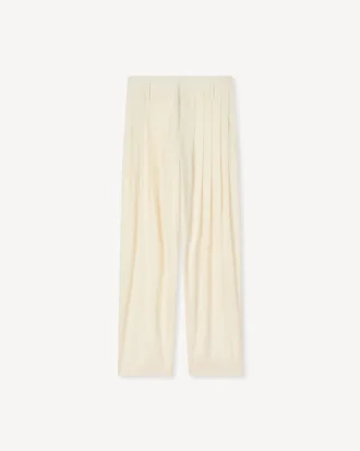 Plisseehose aus Schurwolle