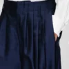 Plisseehose aus Schurwolle und Seide