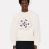 Pullover mit „Boke Flower“-Stickerei aus Wolle