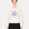 Pullover mit „Boke Flower“-Stickerei aus Wolle