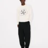 Pullover mit „Boke Flower“-Stickerei aus Wolle