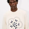 Pullover mit „Boke Flower“-Stickerei aus Wolle
