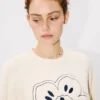 Pullover mit „Boke Flower“-Stickerei aus Wolle
