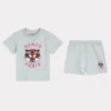 Set aus T-Shirt und Bermudashorts aus Baumwolle
