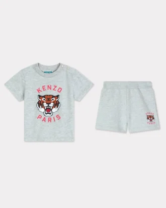 Set aus T-Shirt und Bermudashorts aus Baumwolle