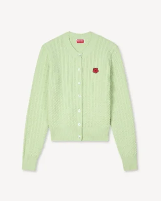 Strickjacke „Boke Flower“ aus Baumwolle und Wolle